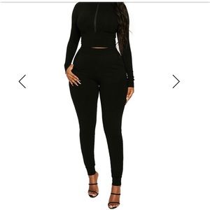 ribbed snatched joggers